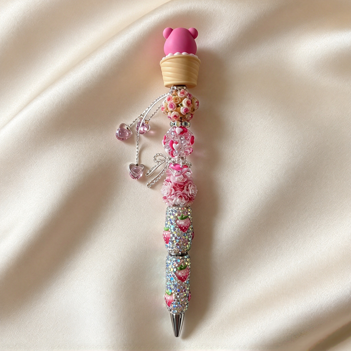 Rosy Strawberry Lotso Rhinestone Pen