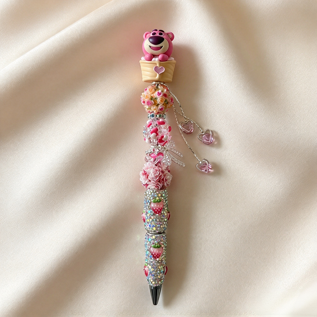 Rosy Strawberry Lotso Rhinestone Pen