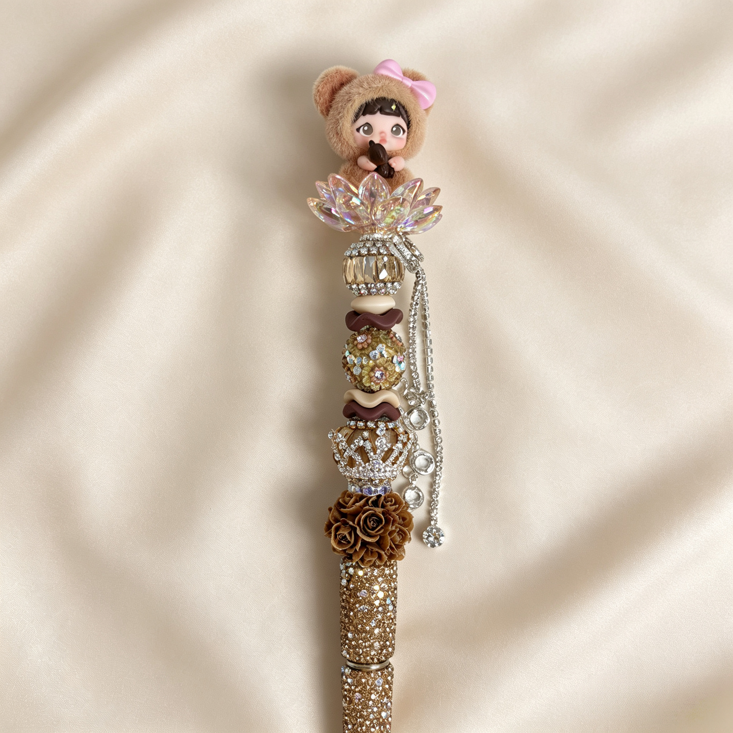 Caramel Nommi Handmade Rhinestone Pen