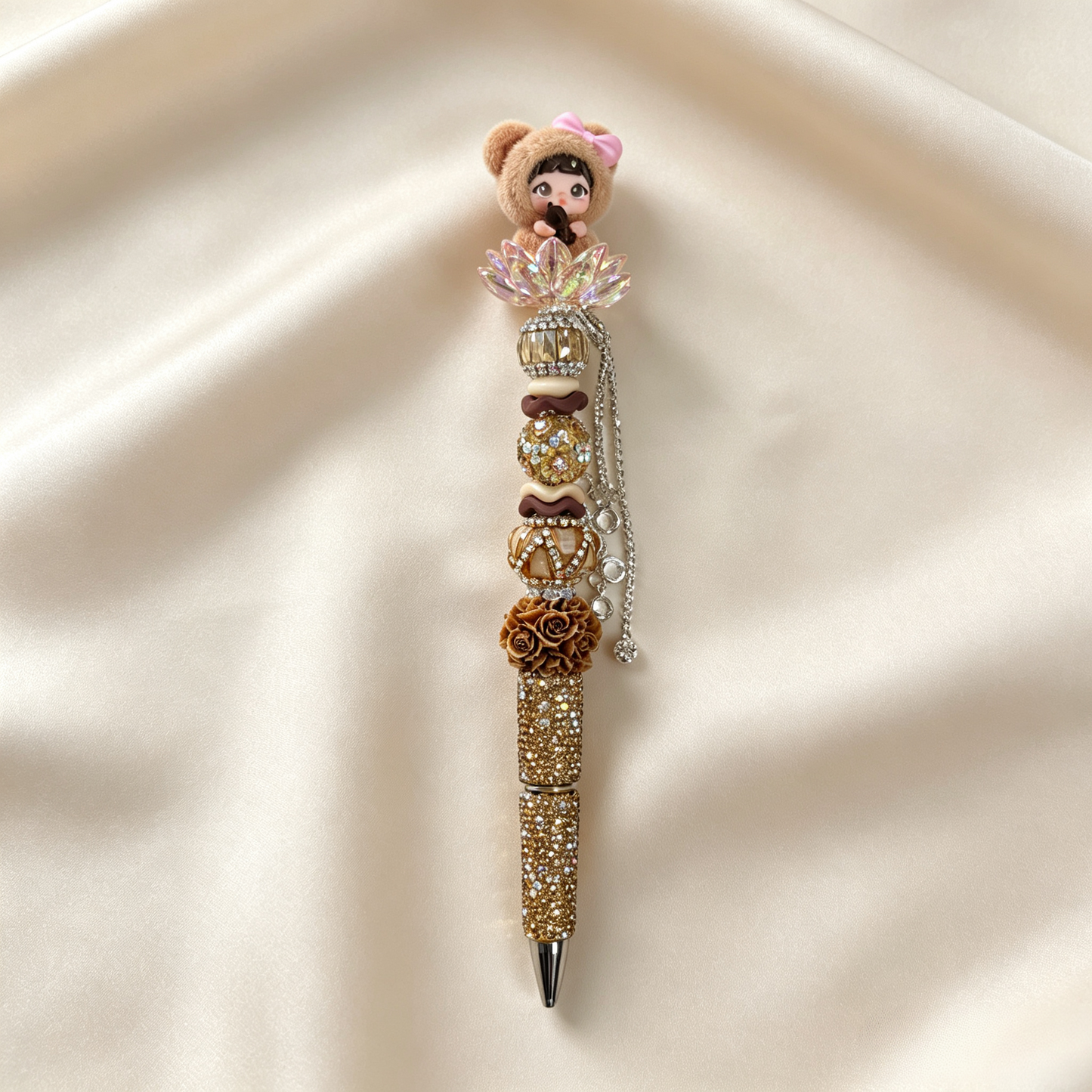 Caramel Nommi Handmade Rhinestone Pen