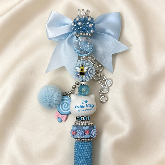 Pastel Blue Lollipop Rhinestone Pen