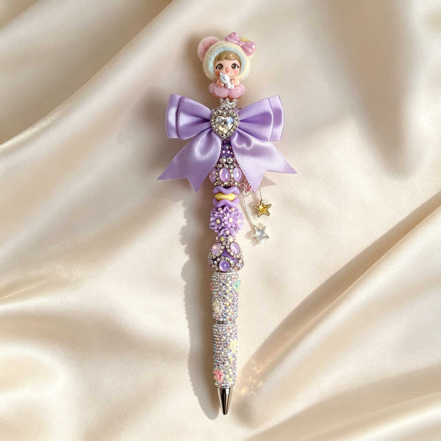 Lavender Starwish Nommi Handmade Rhinestone Pen