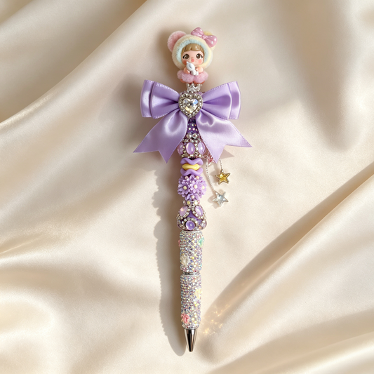 Lavender Starwish Nommi Handmade Rhinestone Pen