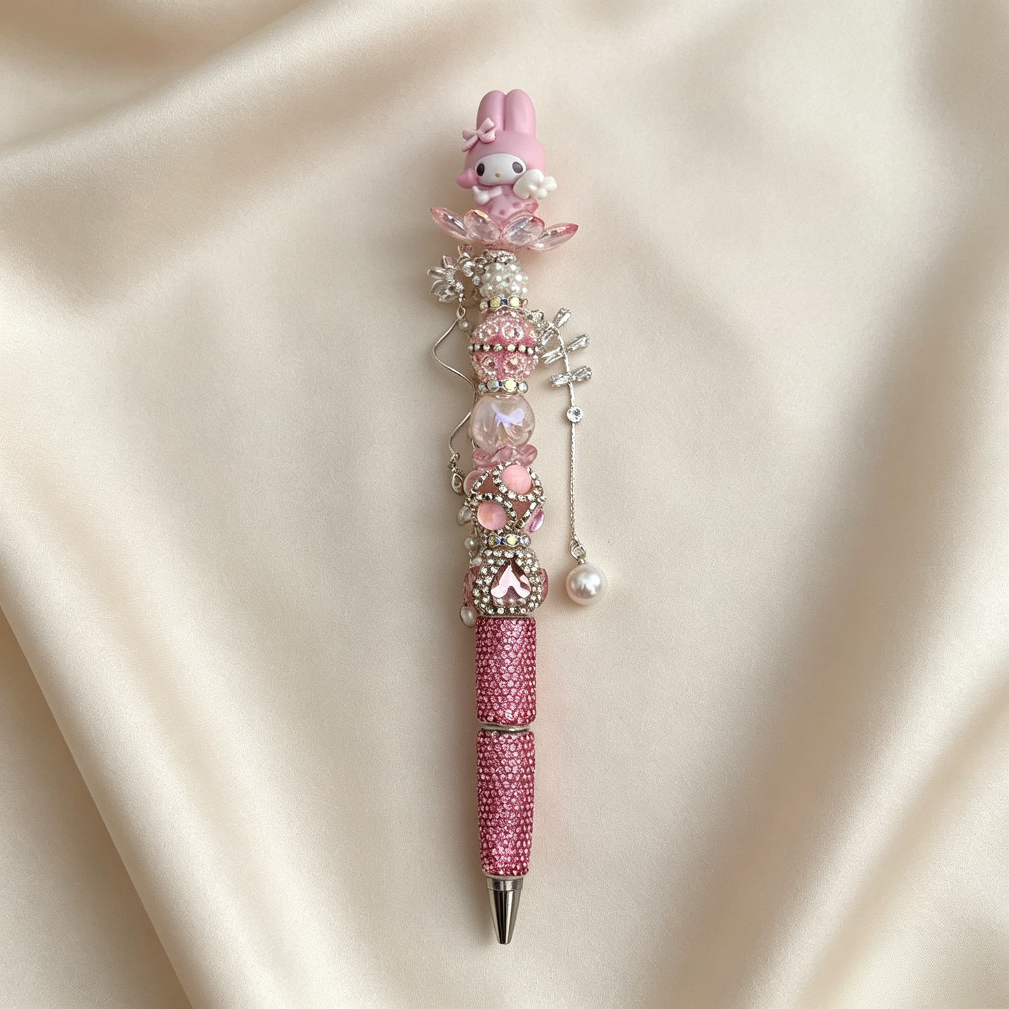 My Melody Beaded Rhinestone Handmade Pen