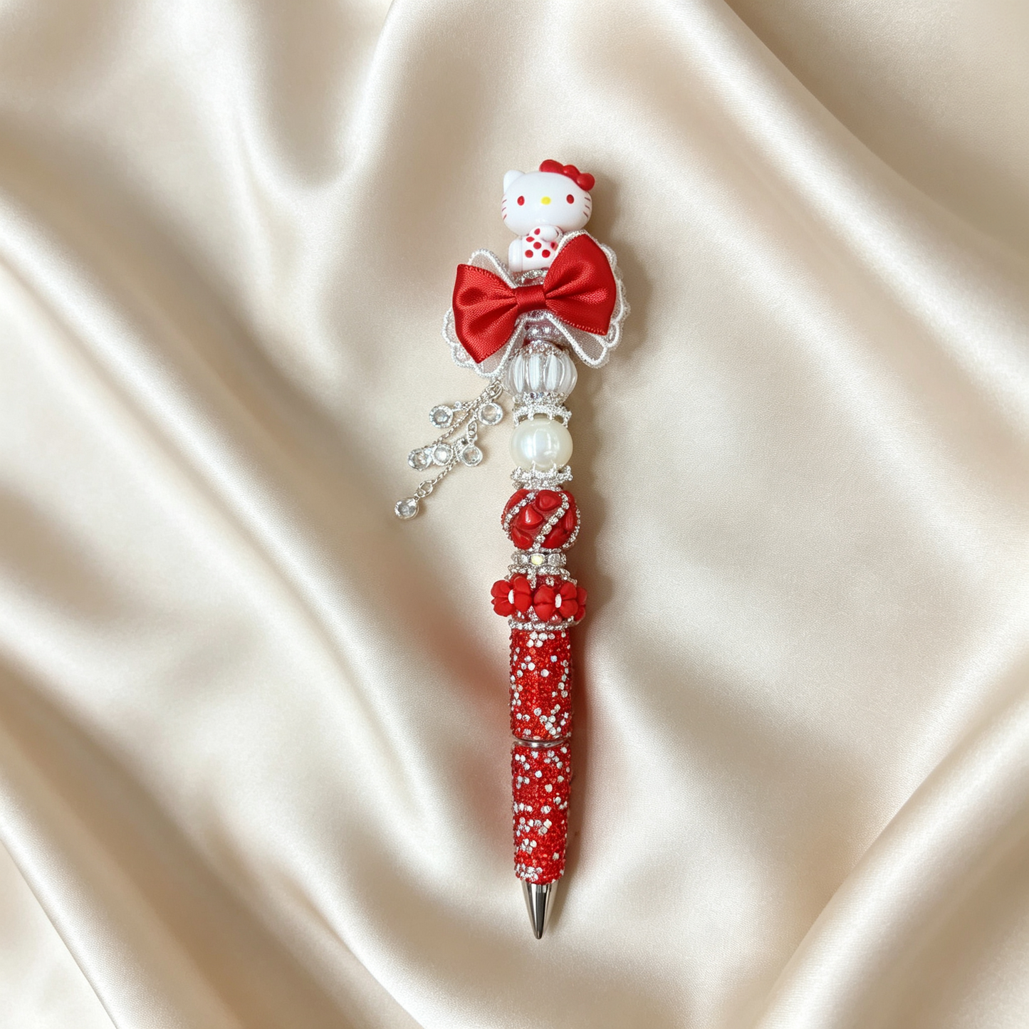Red bow Kitty Handmade Pen