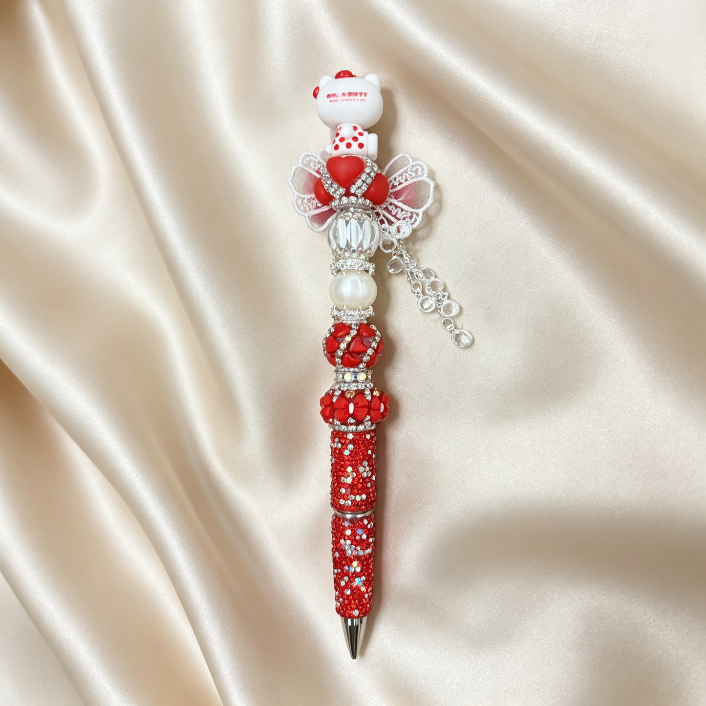 Red bow Kitty Handmade Pen