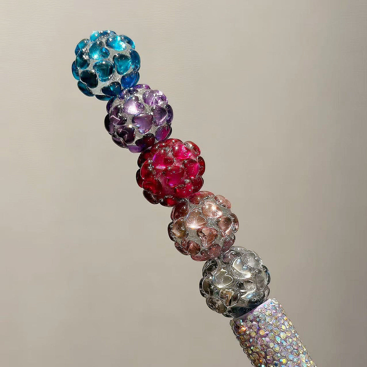 Bubble Heart Acrylic Fancy Beads